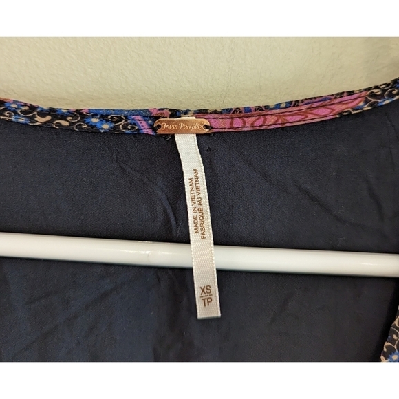 🆕 Free People Teegan Mini Dress in Midnight Combo Size XS - Picture 7 of 12